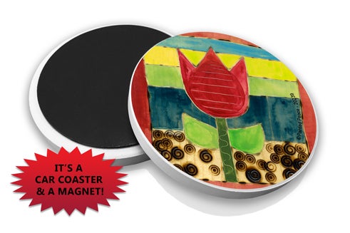 Tulip Car Coasters by Bulk Creemers Enteprise LLC