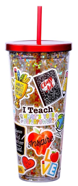 Glitter Cups with Straw 32oz